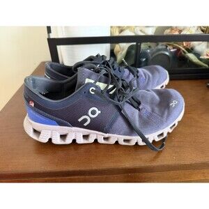 ON Cloud X3 Lace Up Sneaker Running Shoes Midnight/Heron Women’s Size 8.5 US